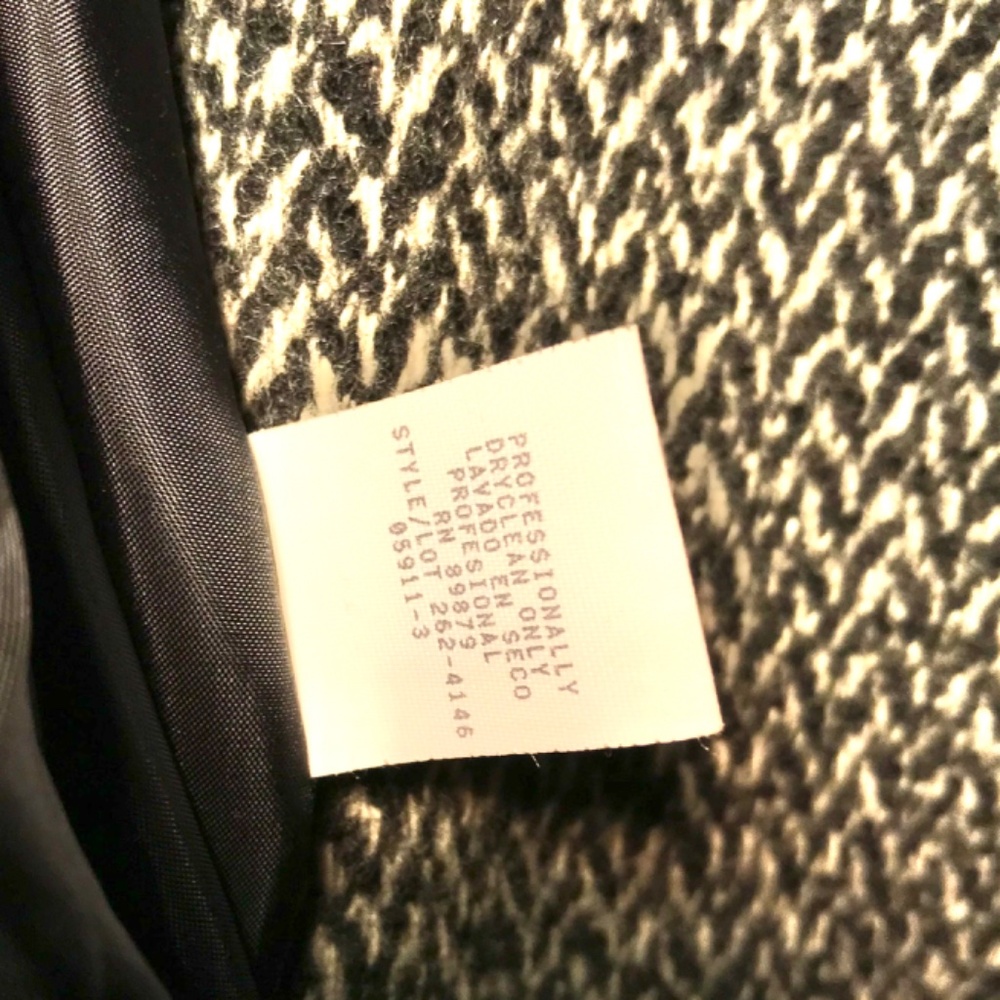 Mackintosh Vintage Wool Tweed Coat EcoChic Overcoat Gray Black Women’s Size 12 - Picture 16 of 16